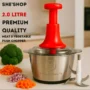 Manual Hand Operated 2000 ML litter Chopper Pump Action Food Processor Portable Container And Easy To Clean Kitchen Gadget.